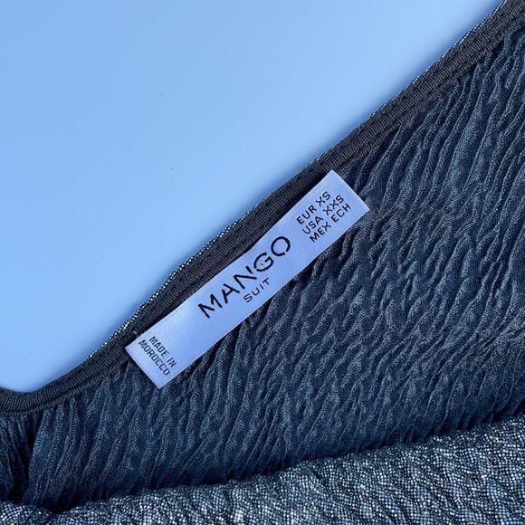 Mango Women's Silver Gray Sleeveless V-Neck Mini Dress Size XXS - Picture 6 of 7